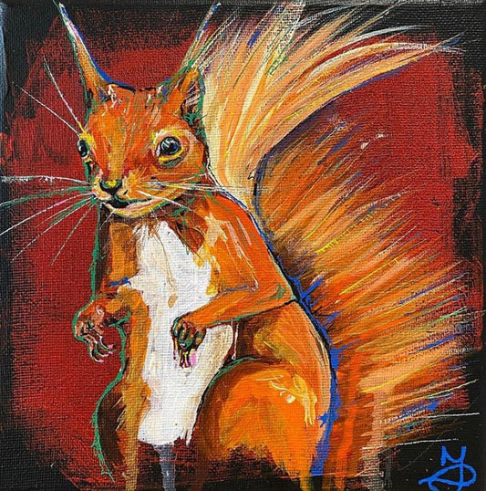 'Speedy Red Squirrel’ Original Painting