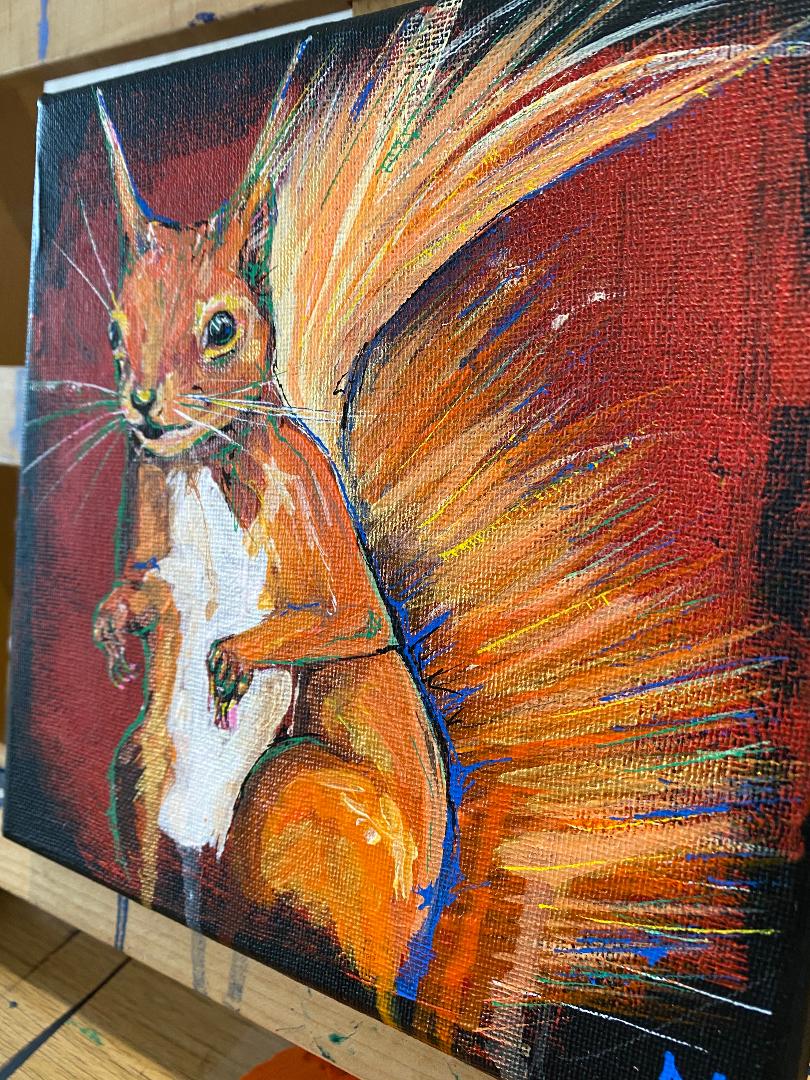 'Speedy Red Squirrel’ Original Painting